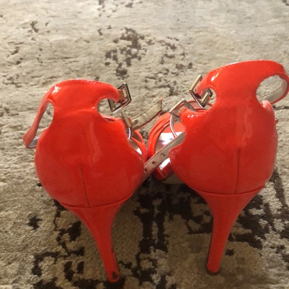 Ivanka Trump NEON Orange High Heel Sandal size 8 - Picture 3 of 4